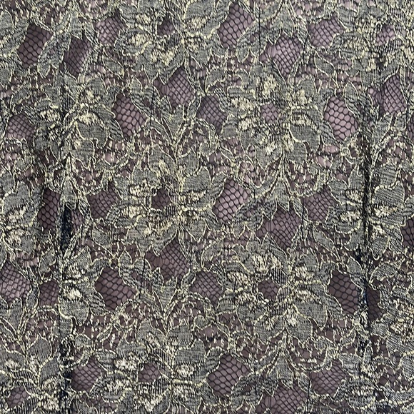 BCBG Black/Gold Lace Peplum Top - Picture 3 of 3